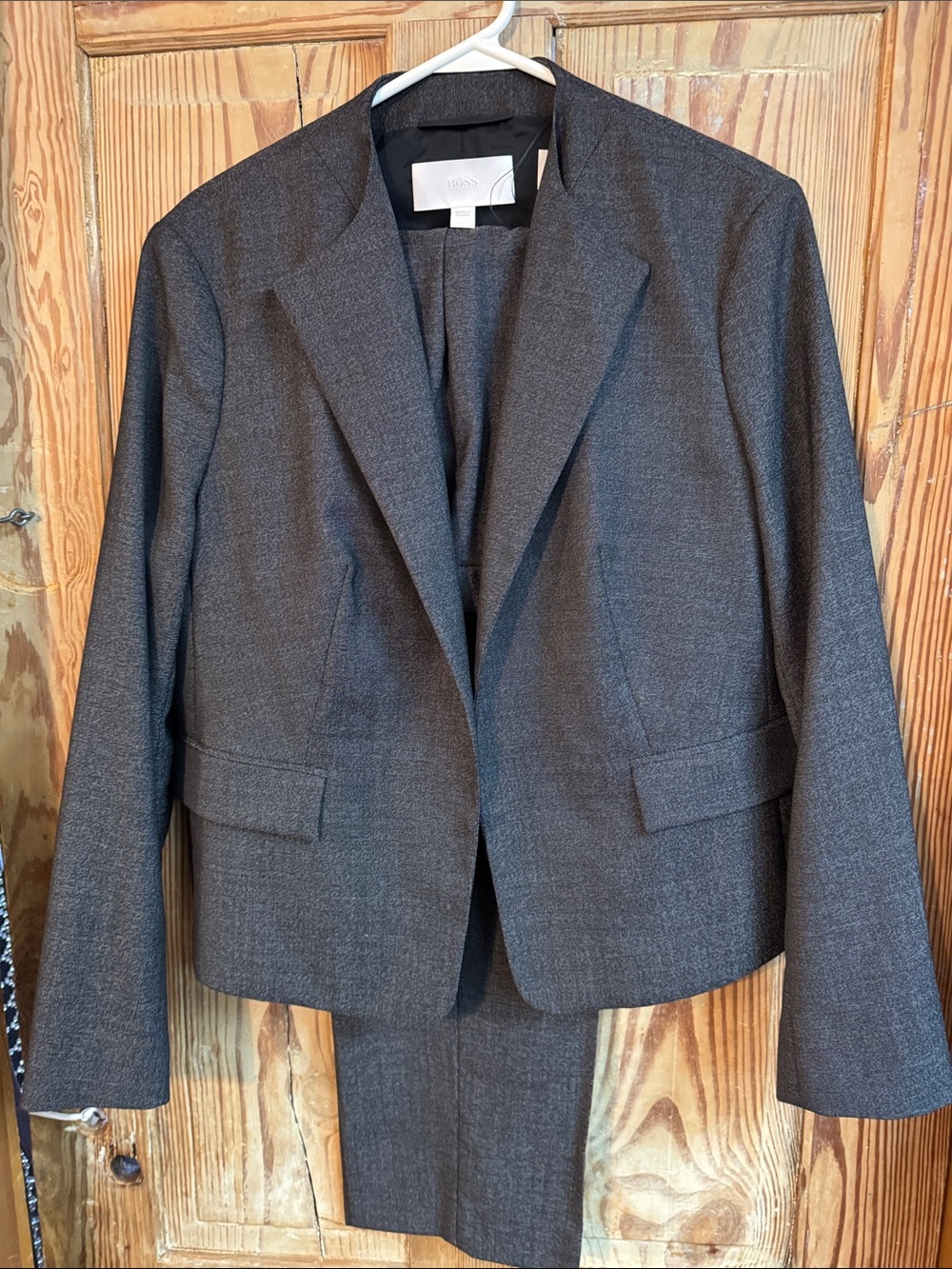 Hugo Boss Dark Gray Tailored Women's Blazer pants suit 10